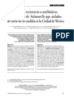 Perfil de resistencia a antibióticos de serotipos de Salmonella spp. aislados de carne de res molida en la Ciudad de México