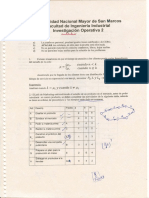 Examen Sustitutorio 2014 I Investigacion Operativa II