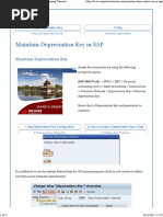 Maintain Depreciation Key - Asset SAP