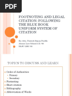 Footnoting and Legal Citation 1