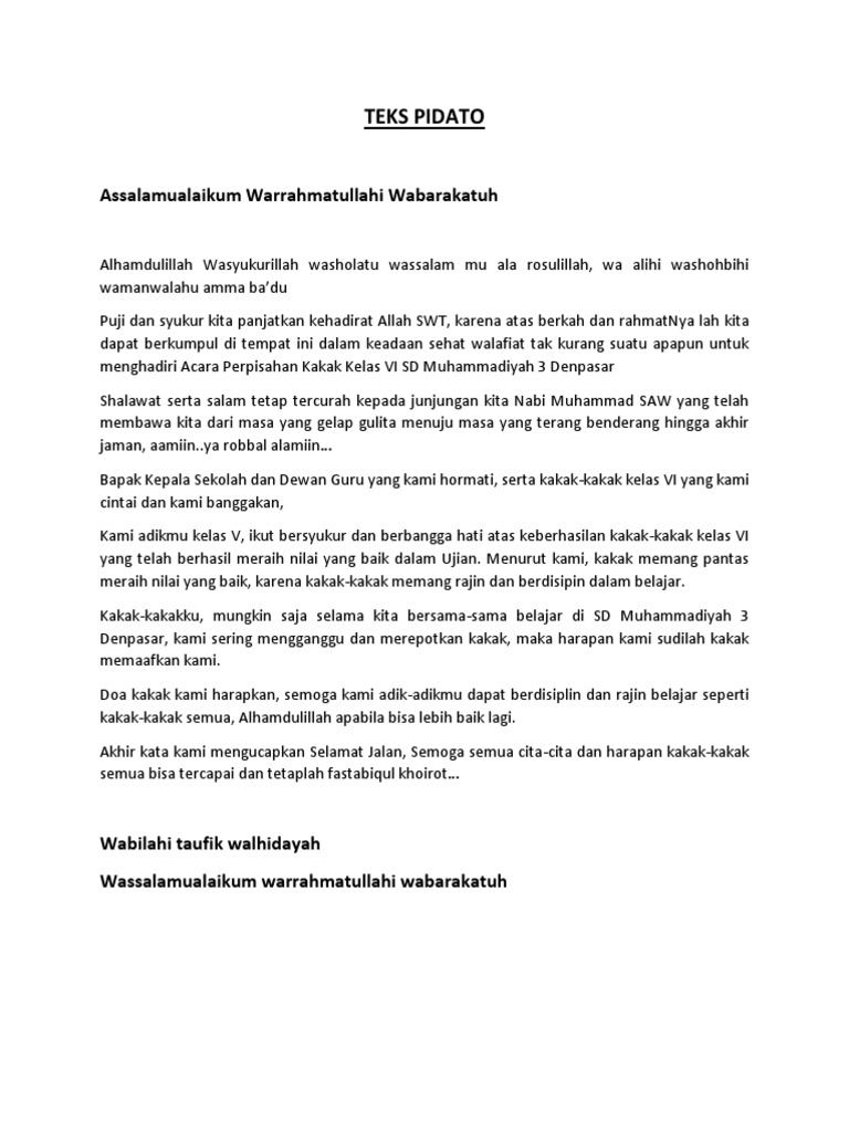 Teks Pidato Fastabiqul Khoirot Terbaru Kumpulan Referensi Teks Pidato