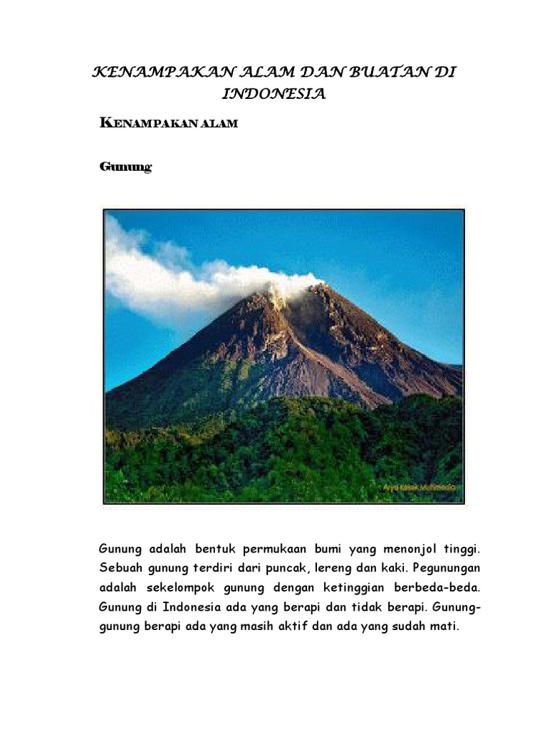 Kenampakan Alam Dan Buatan Di Indonesia Pdf