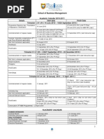 Academic Calendar SBM 2010-11