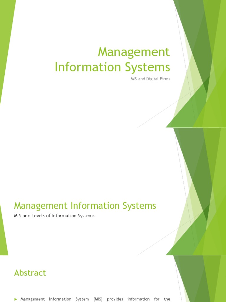 MIS and Digital Firms Overview | PDF | Management Information System ...