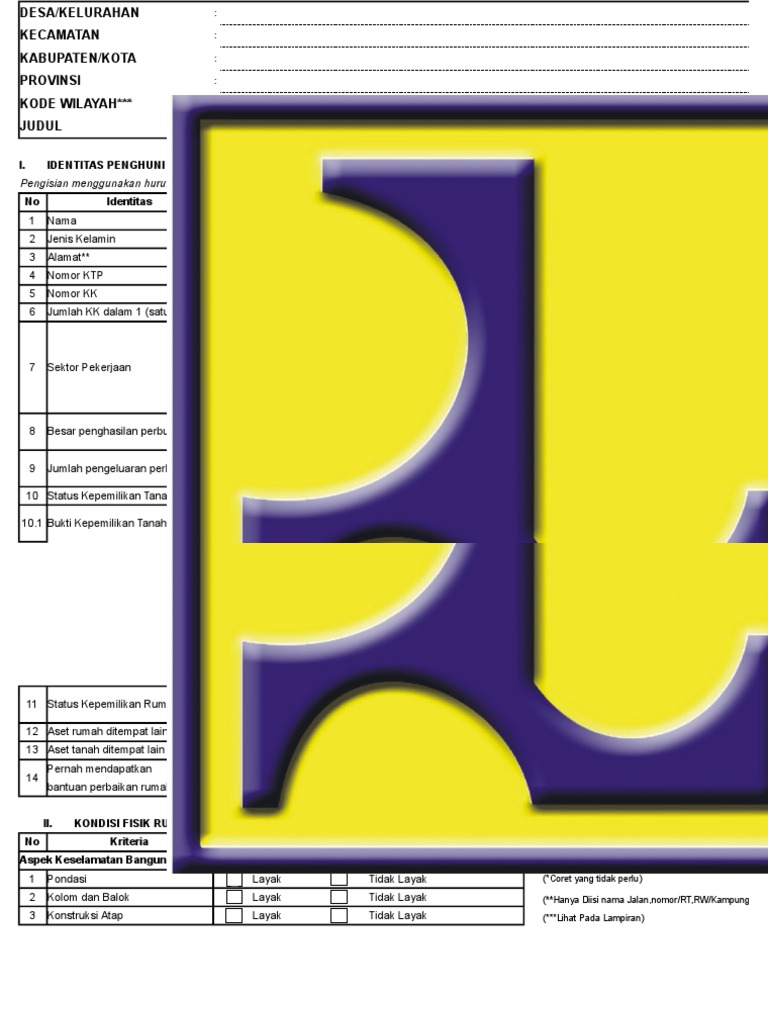 Format Excel Data RTLH 2017 | PDF