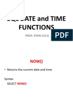 SQL Date and Time Functions: Prof. Ryan Celis
