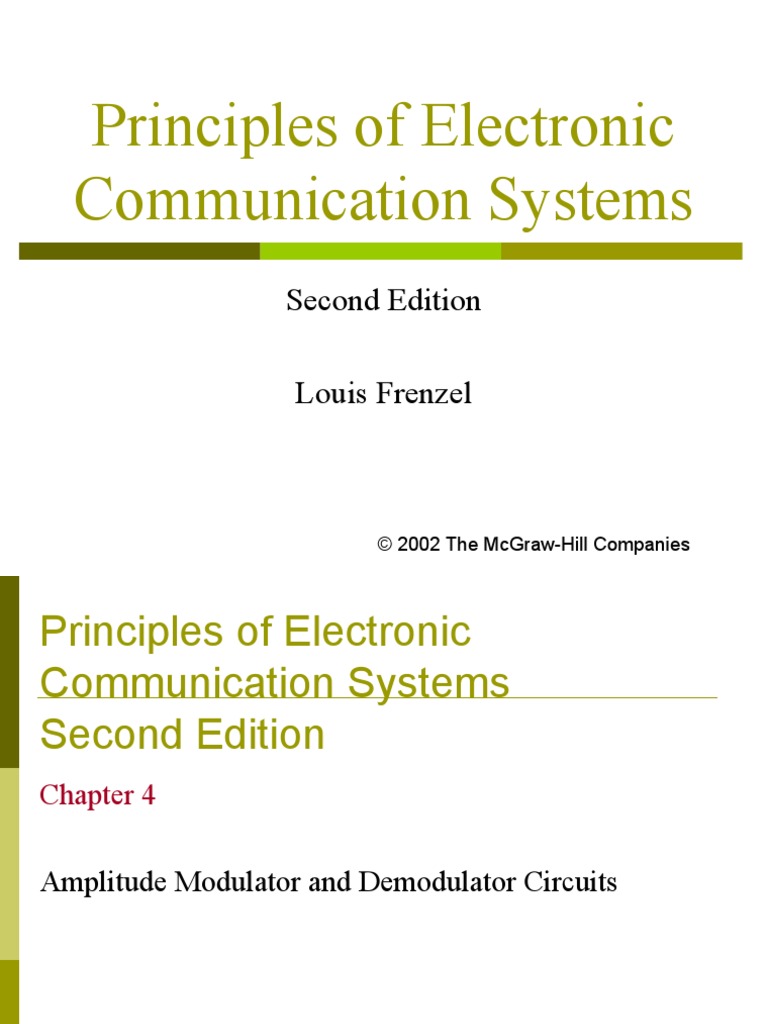 Principles of Electronic Communication Systems Second Edition Louis Frenzel PDF Detector