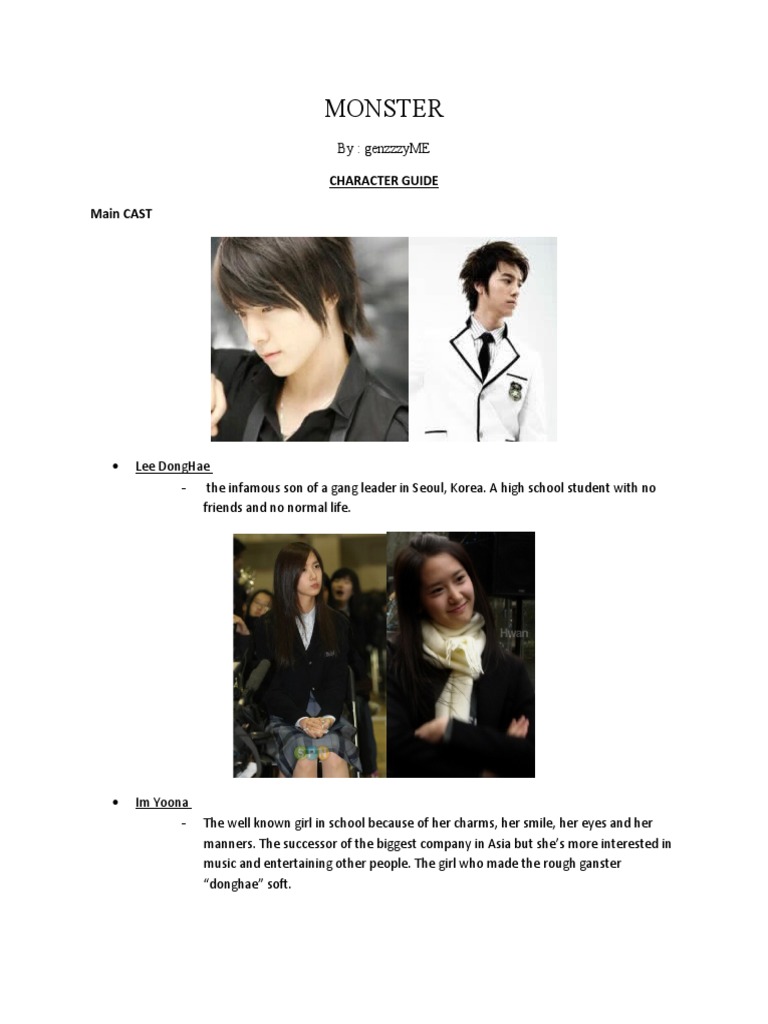 Monster: Character Guide Main CAST | PDF | Artists