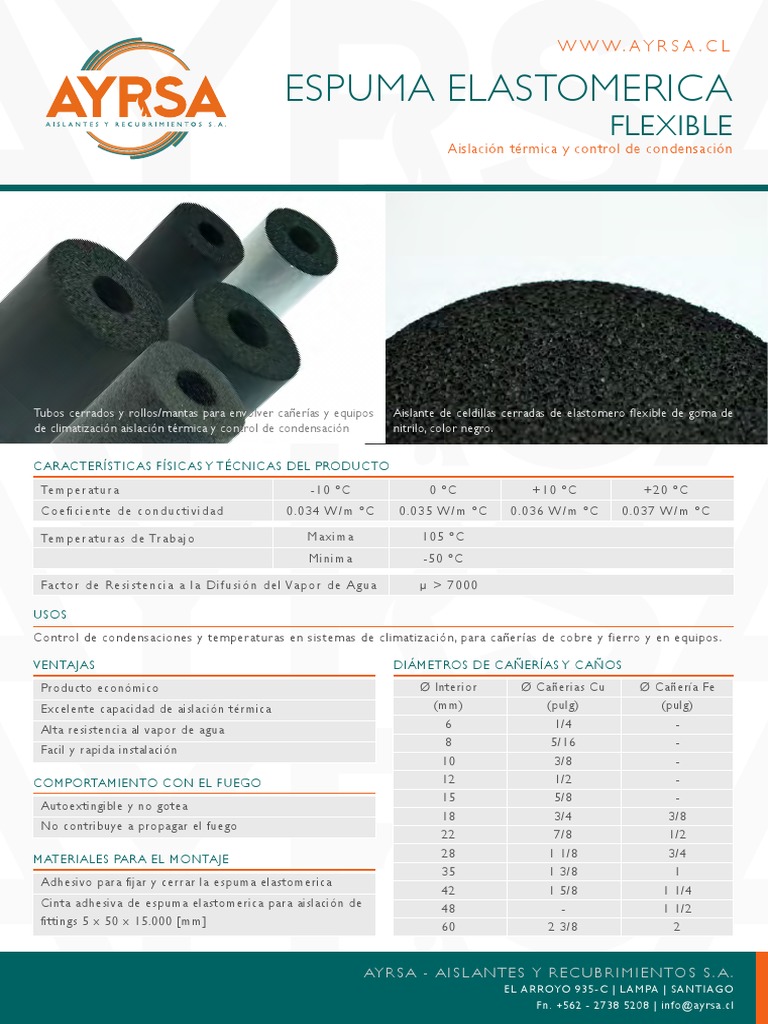 Tubos de Espuma Elastomérica - Refratil Refratários Desde 1969