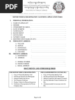 MV Registration & DL LL Form