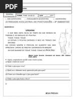 Avaliação de Portugues 4º Bimestre