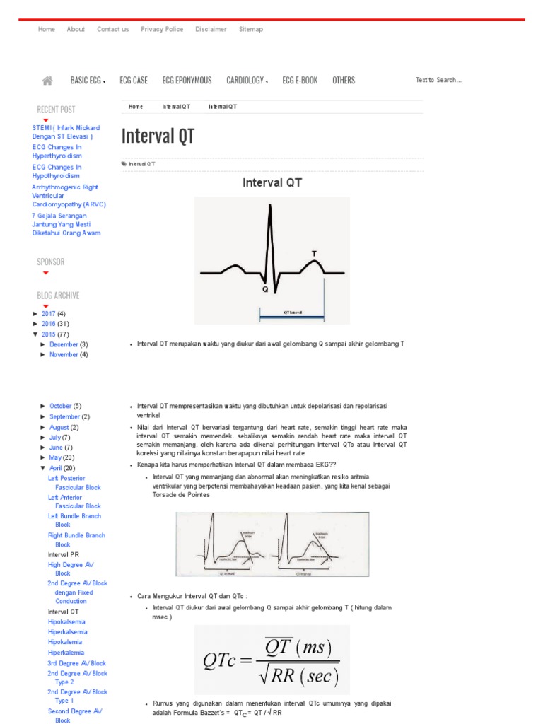 Menghitung Interval QT dan QTc EKG | PDF
