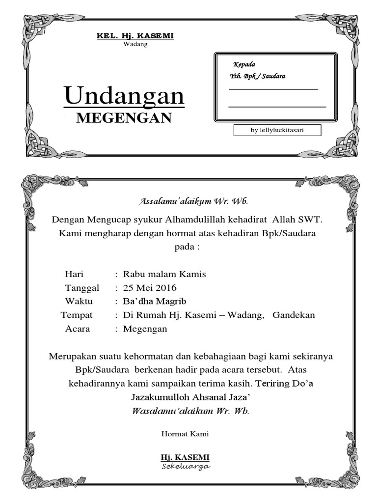 undangan megengan