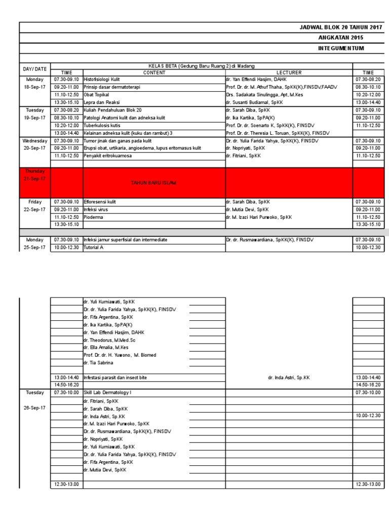 Jadwal Blok 20 Pdf