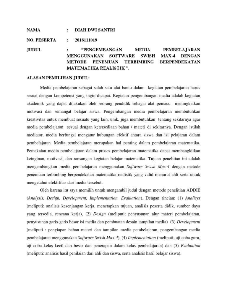 Contoh Soal Pendidikan Contoh Alasan Pemilihan Judul Skripsi