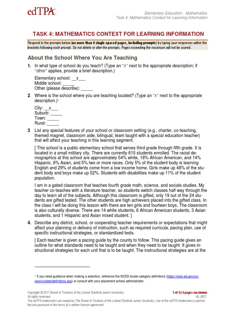 Task 4a Word Math Context For Learning | PDF | Individualized Education ...