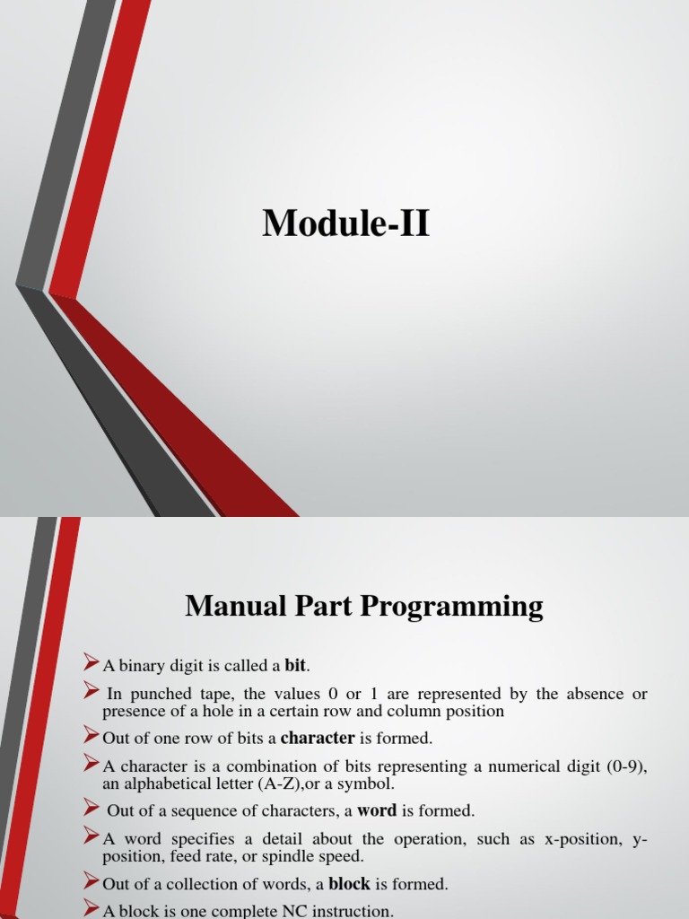 Manual Part Programming | PDF | Computer Program | Programming