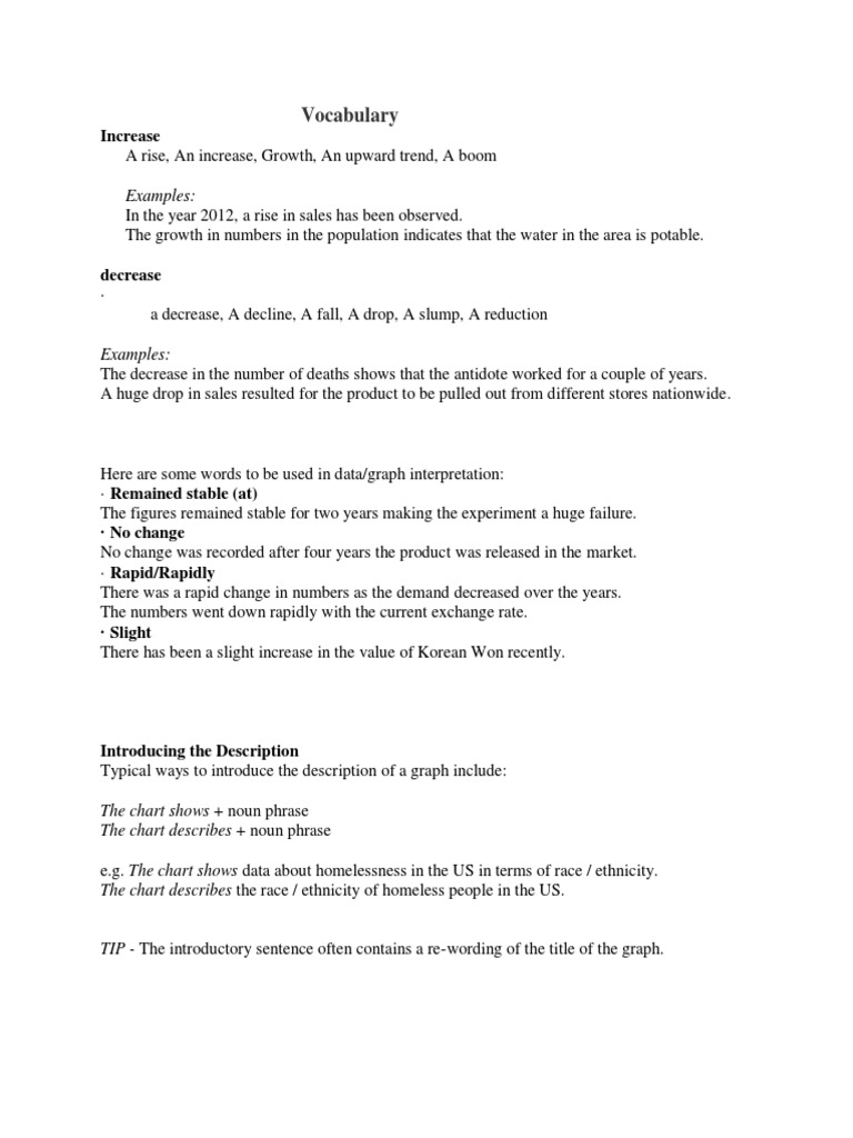 Vocabulary for Data Interpretation | PDF