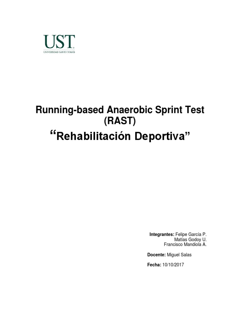Test de Rast 3.0 | PDF | Deporte del atletismo | Deportes