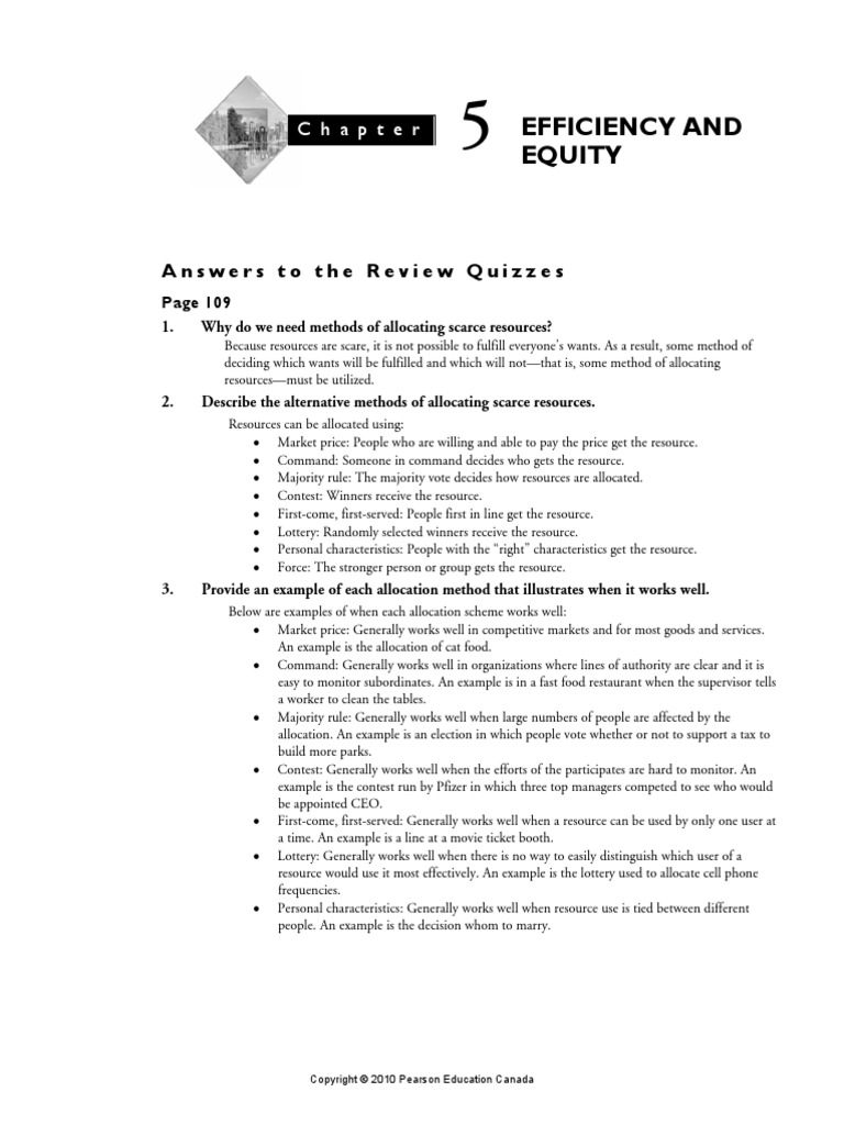 Answers To Review Quizzes & Problems - CH 05 PDF | PDF | Economic ...