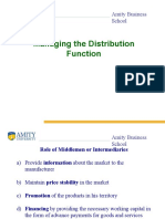 Managing The Distribution Function: Amity Business School
