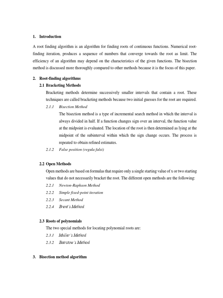 Bisection Method 2 | PDF | Areas Of Computer Science | Algorithms