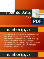 Tipos de Datos (Varchar2, Number)