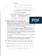 MA1506 EXAM 2009Exam+Solutions