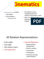 3D Kinematics: - Consists of Two Parts