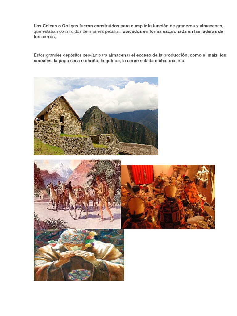 Función y Estructura de las Colcas Incas | PDF