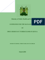 Guidelines For The Management of Drug Resistant Tuberculosis in Kenya (2010)