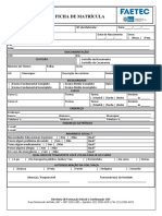 Ficha de Matrícula 2016