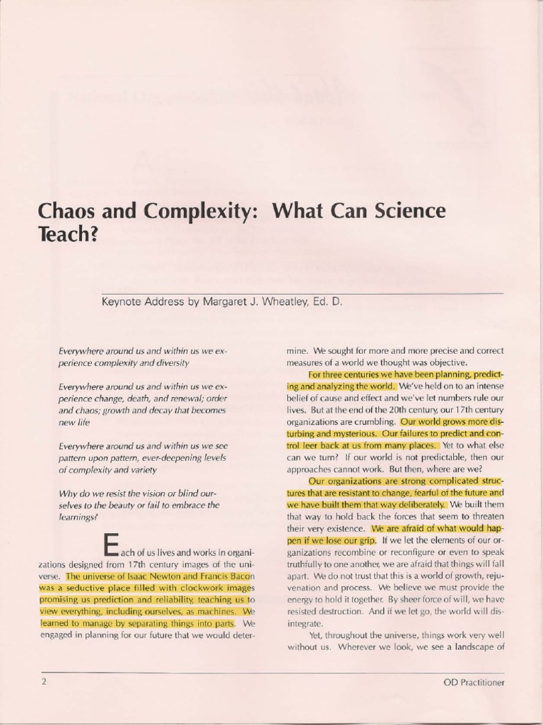 Embracing Chaos in Organizations | PDF | Chaos Theory | Pattern