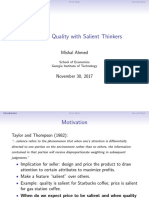 Price and Quality With Salient Thinkers: Mishal Ahmed