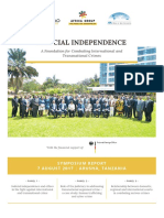 Wayamo Symposium Report: Judicial Independence, 7 August 2017, Arusha, Tanzania