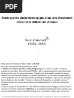 Etude psycho phénoménologique d'un vécu émotionnel. Husserl et la méthode des exemples.pdf