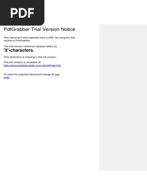 Pdfgrabber Trial Version Notice X Characters