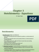 Stoichiometry - Equations: Dr. Sapna Gupta