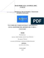 Tesis Factores de Competitividad y Desarrollo Local Sostenido Del Distrito de Ccorca - Cusco 2016