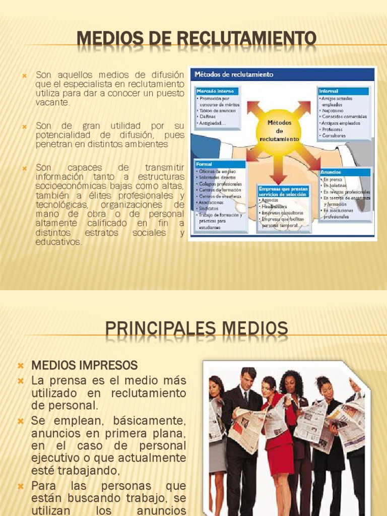 Medios Efectivos para Reclutamiento | PDF | Reclutamiento | Gestión de ...