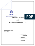 A Project Report ON Ratio Analysis of TCS: Submitted to:SUBMITTED BY Prof. Anil Tilak
