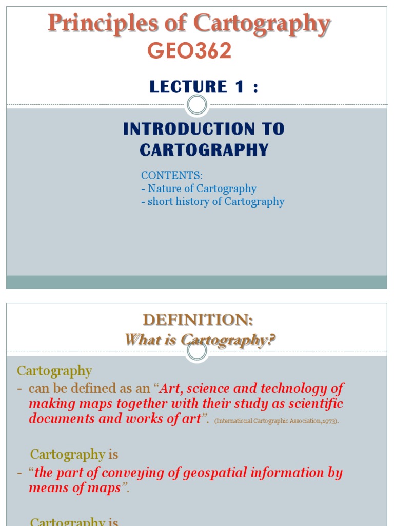 Introduction to Cartography Principles | PDF | Cartography | Map