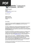 UVIC Acceptance Letter