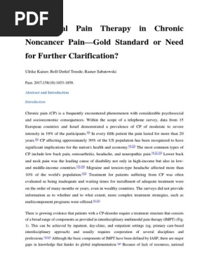 Multimodal Pain Therapy in Chronic Noncancer Pain (Eng)