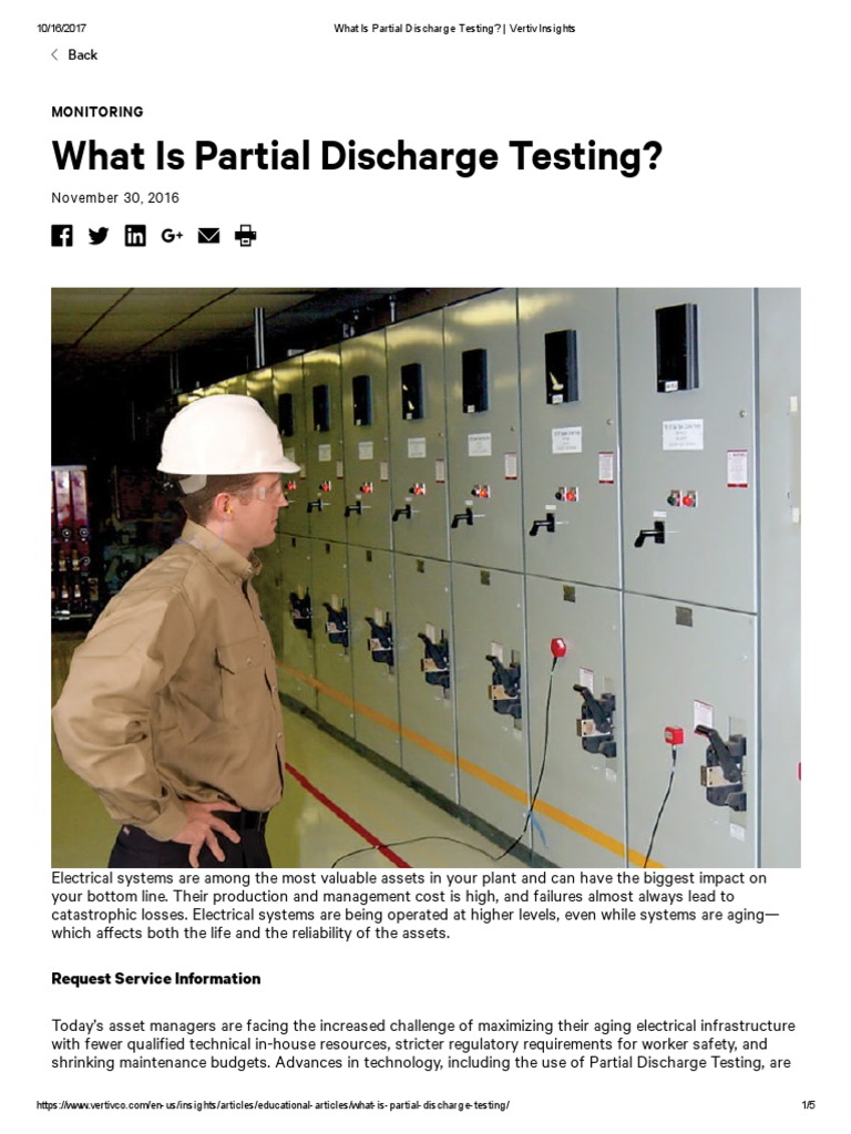 Vertiv Partial Discharge Testing Insights | PDF | Insulator ...