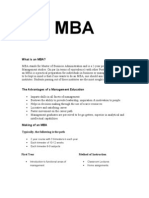 What Is An MBA