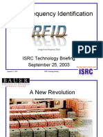 Radio Frequency Identification: ISRC Technology Briefing September 25, 2003