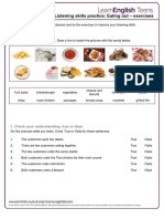 Eating Out - Exercises 4 PDF