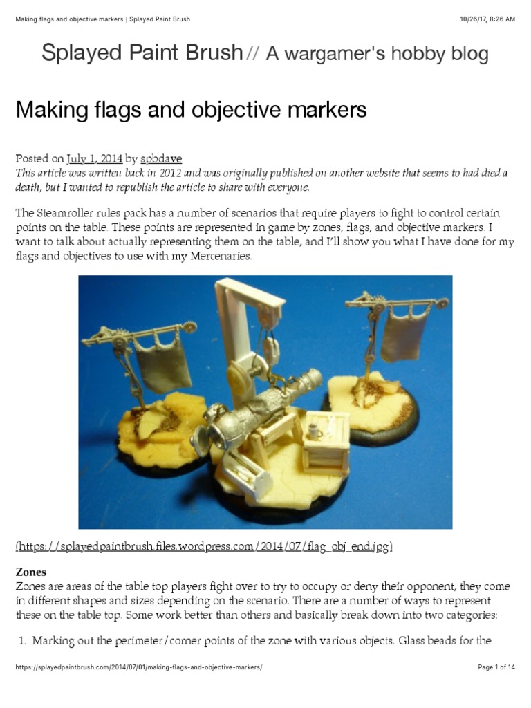 Making Flags and Objective Markers Splayed Paint Brush PDF Wire