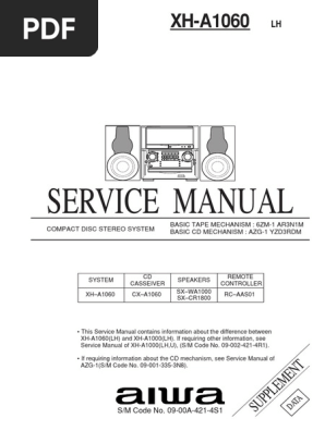 Manual Aiwa 1060 | PDF | Loudspeaker | Electrical Engineering